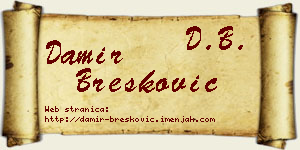 Damir Brešković vizit kartica